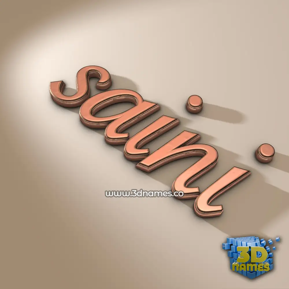 saini in Rose Gold style - 3D name wallpaper