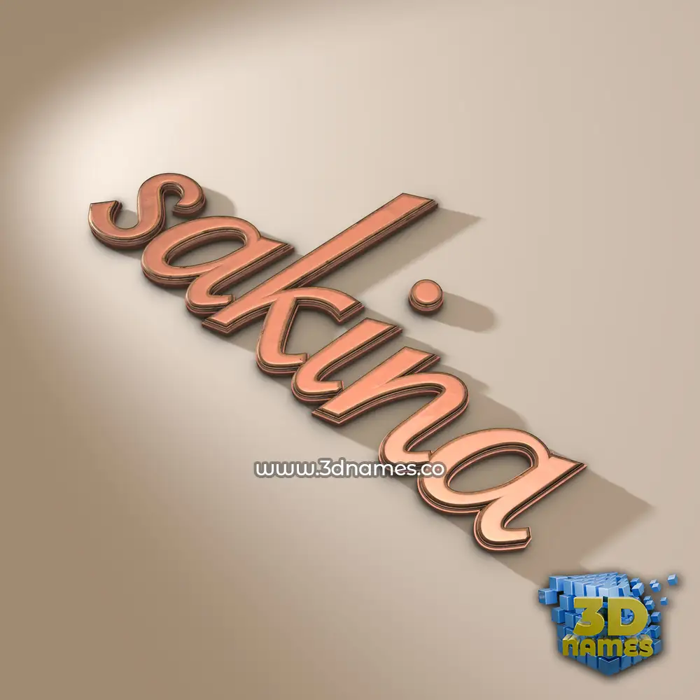 sakina in Rose Gold style - 3D name wallpaper