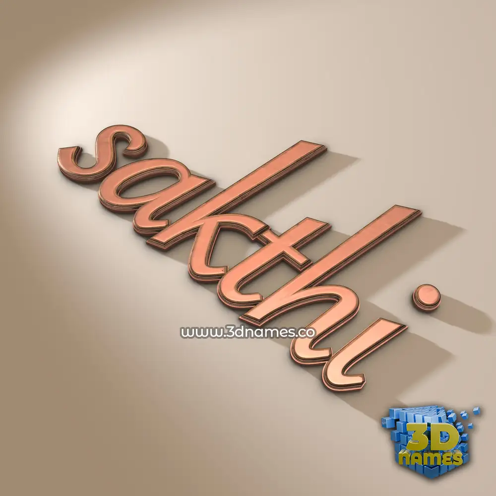 sakthi in Rose Gold style - 3D name wallpaper