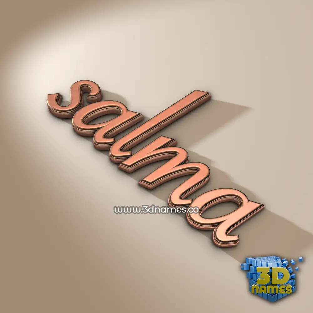 salma in Rose Gold style - 3D name wallpaper