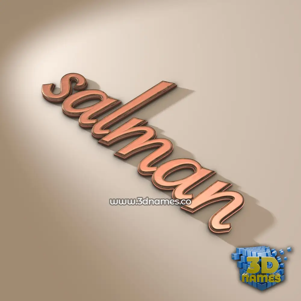 salman in Rose Gold style - 3D name wallpaper