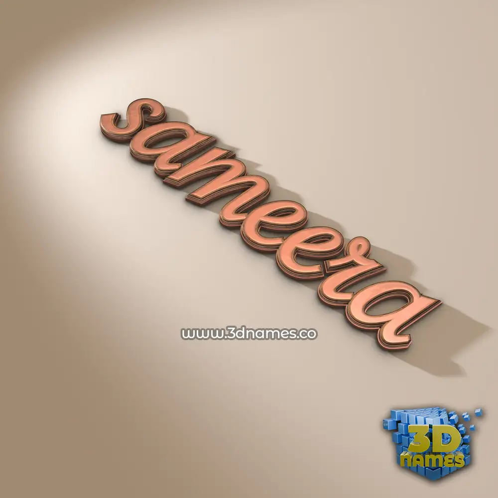 sameera in Rose Gold style - 3D name wallpaper