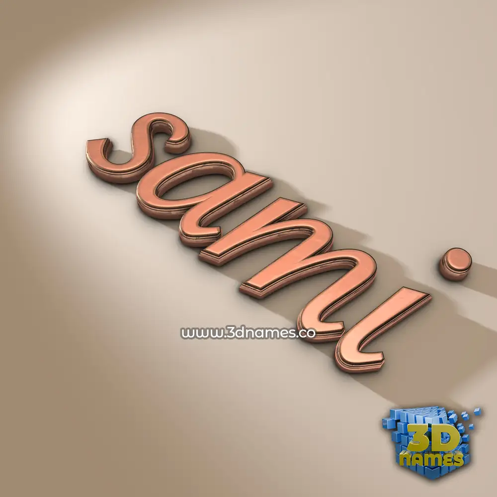 sami in Rose Gold style - 3D name wallpaper