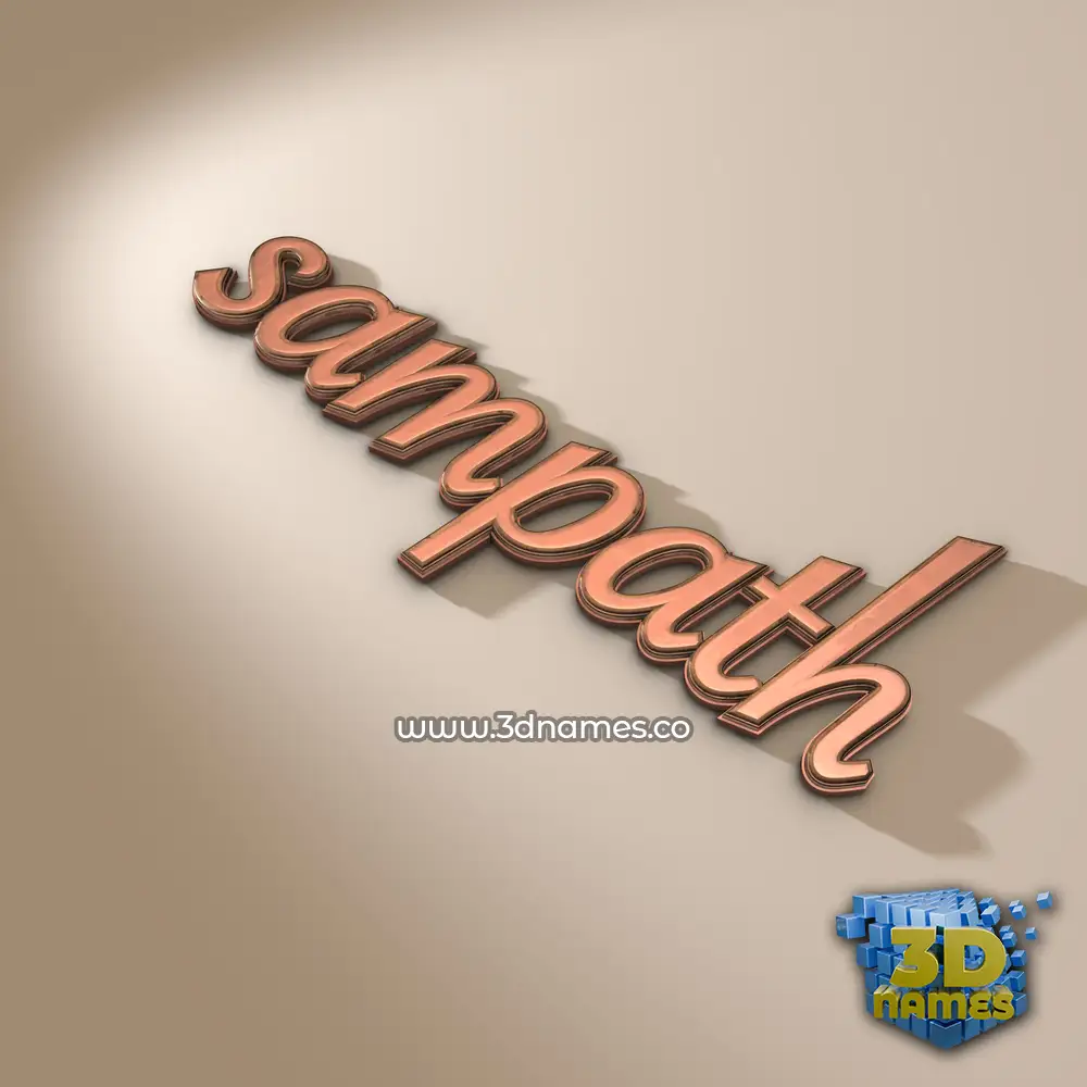 sampath in Rose Gold style - 3D name wallpaper
