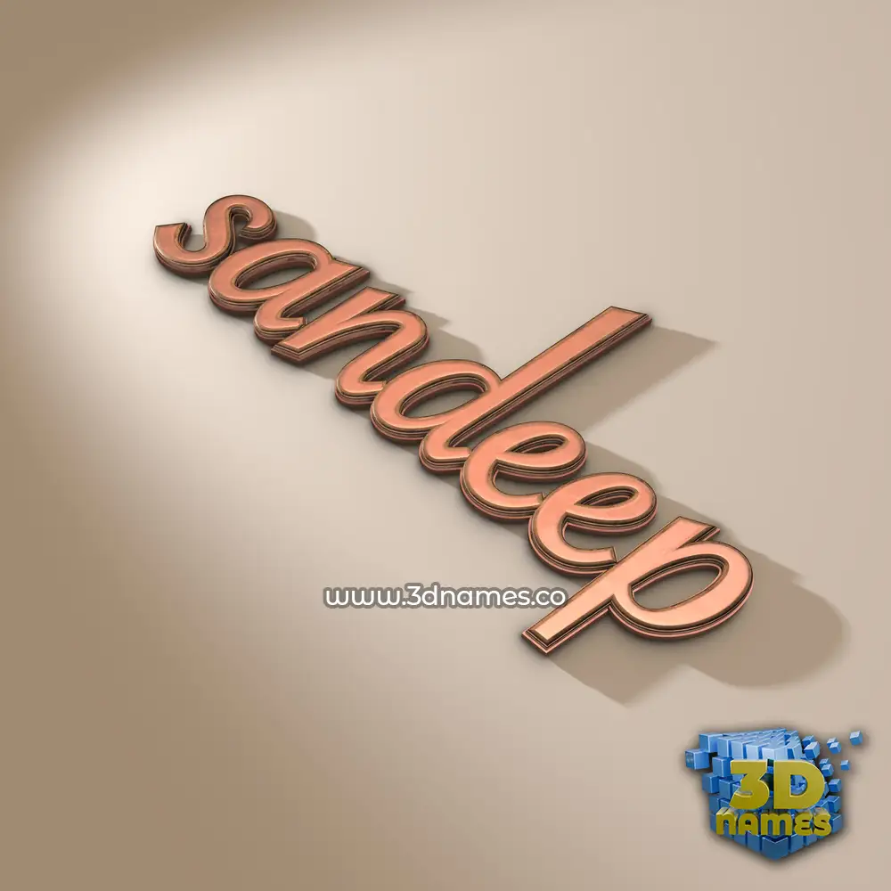 sandeep in Rose Gold style - 3D name wallpaper