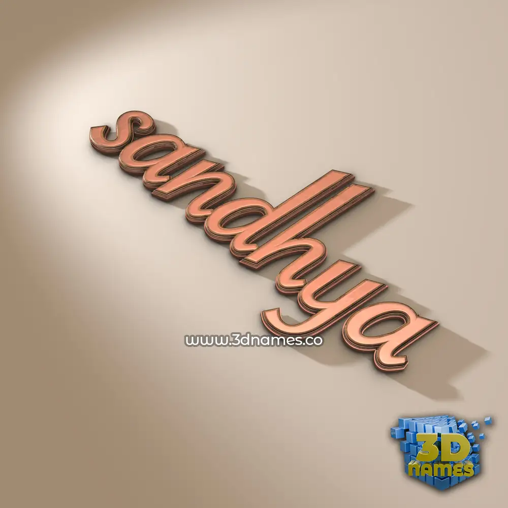sandhya in Rose Gold style - 3D name wallpaper