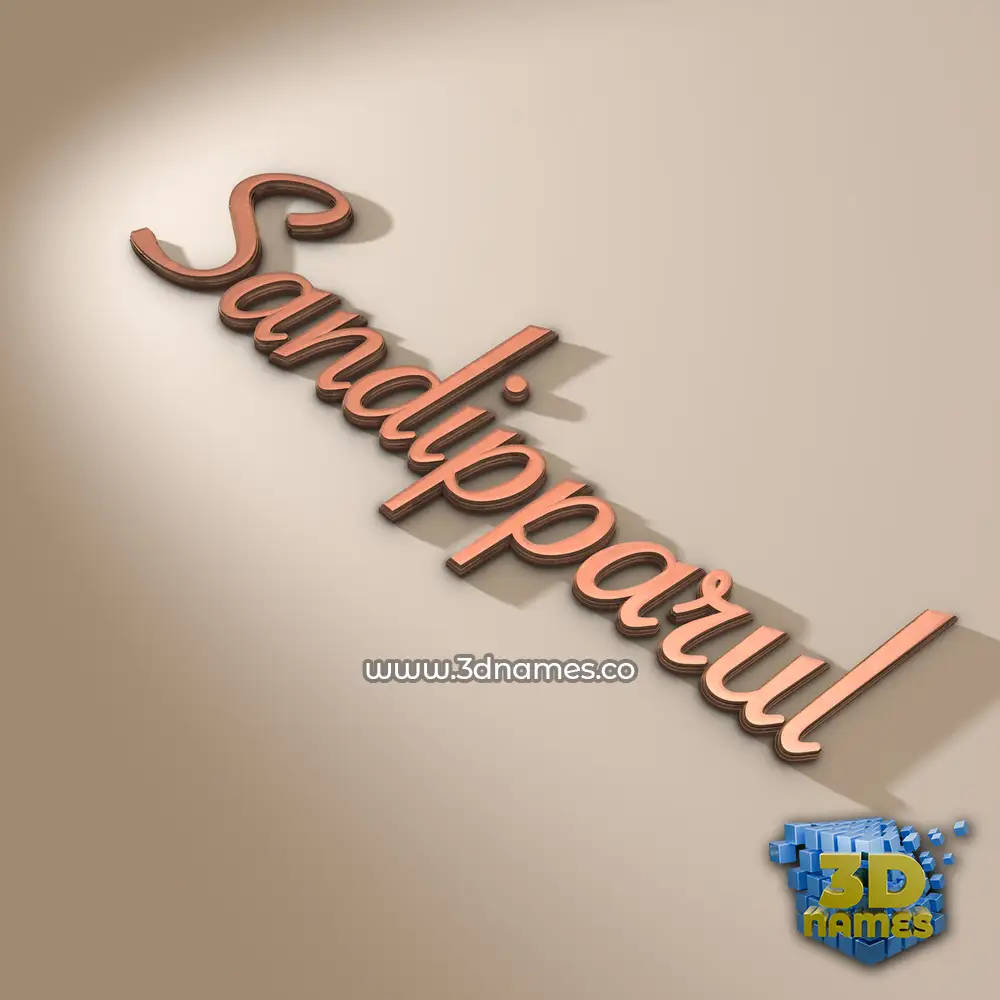 sandipparul in Rose Gold style - 3D name wallpaper