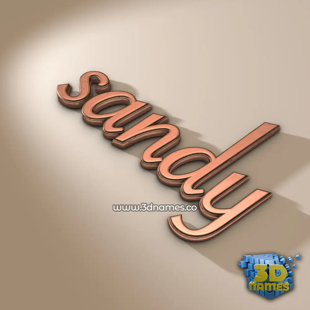 sandy in Rose Gold style - 3D name wallpaper