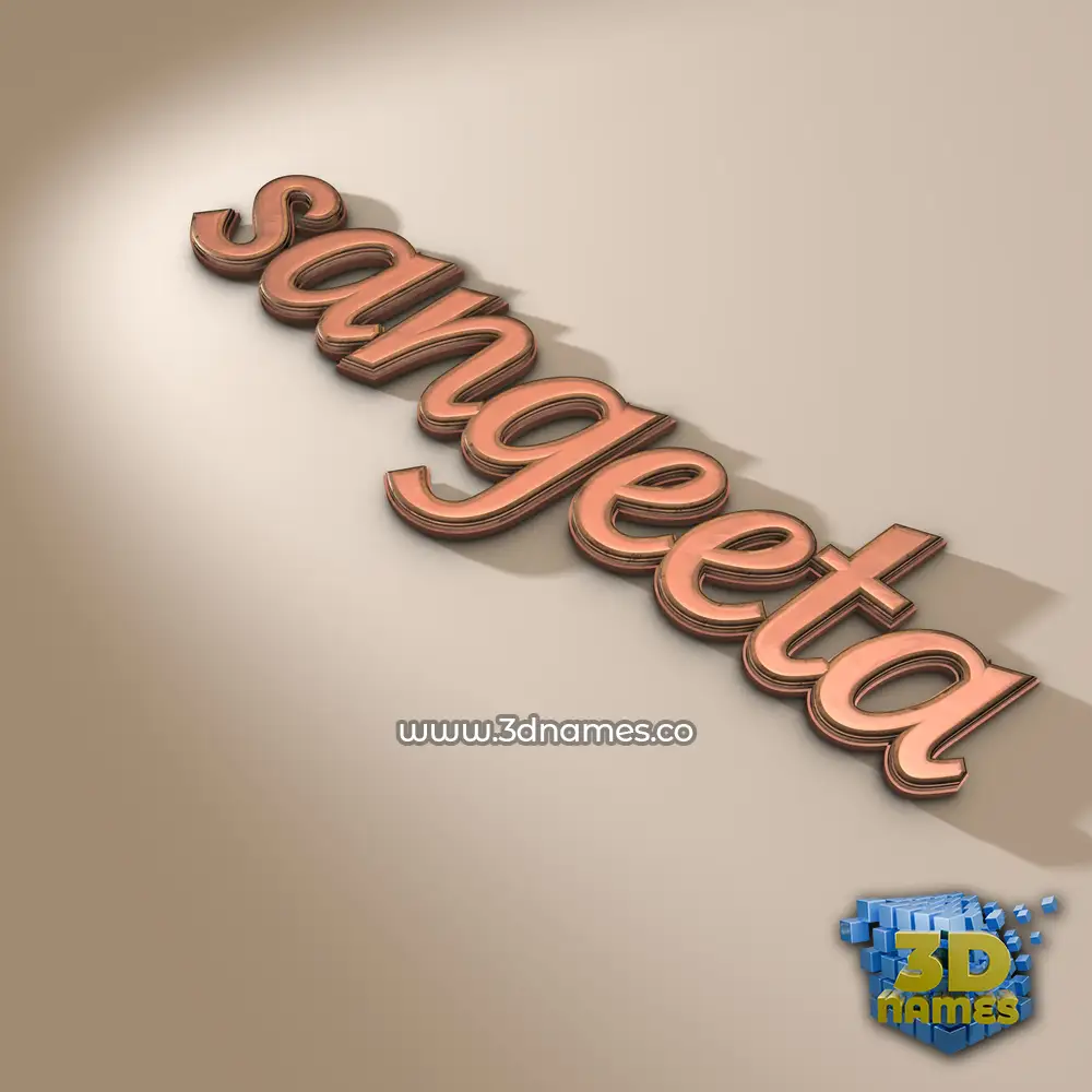 sangeeta in Rose Gold style - 3D name wallpaper