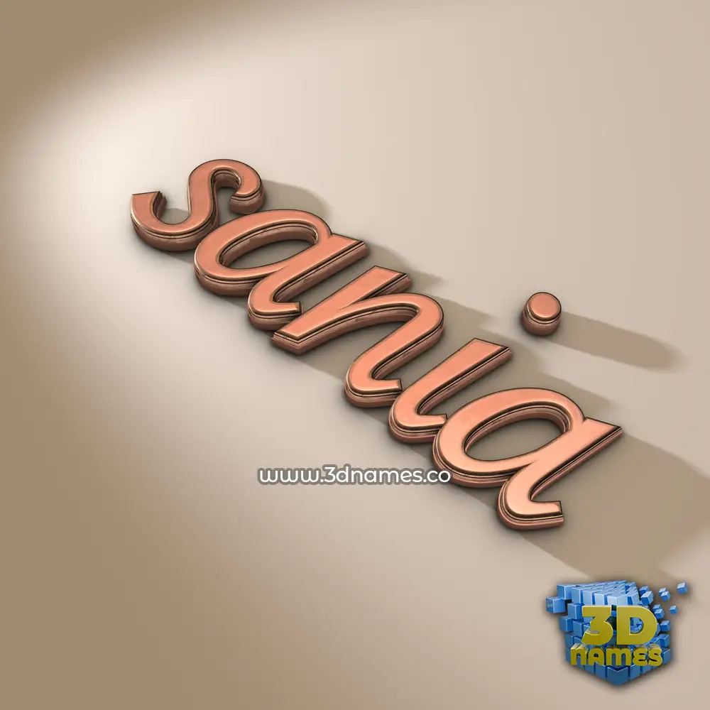 sania in Rose Gold style - 3D name wallpaper