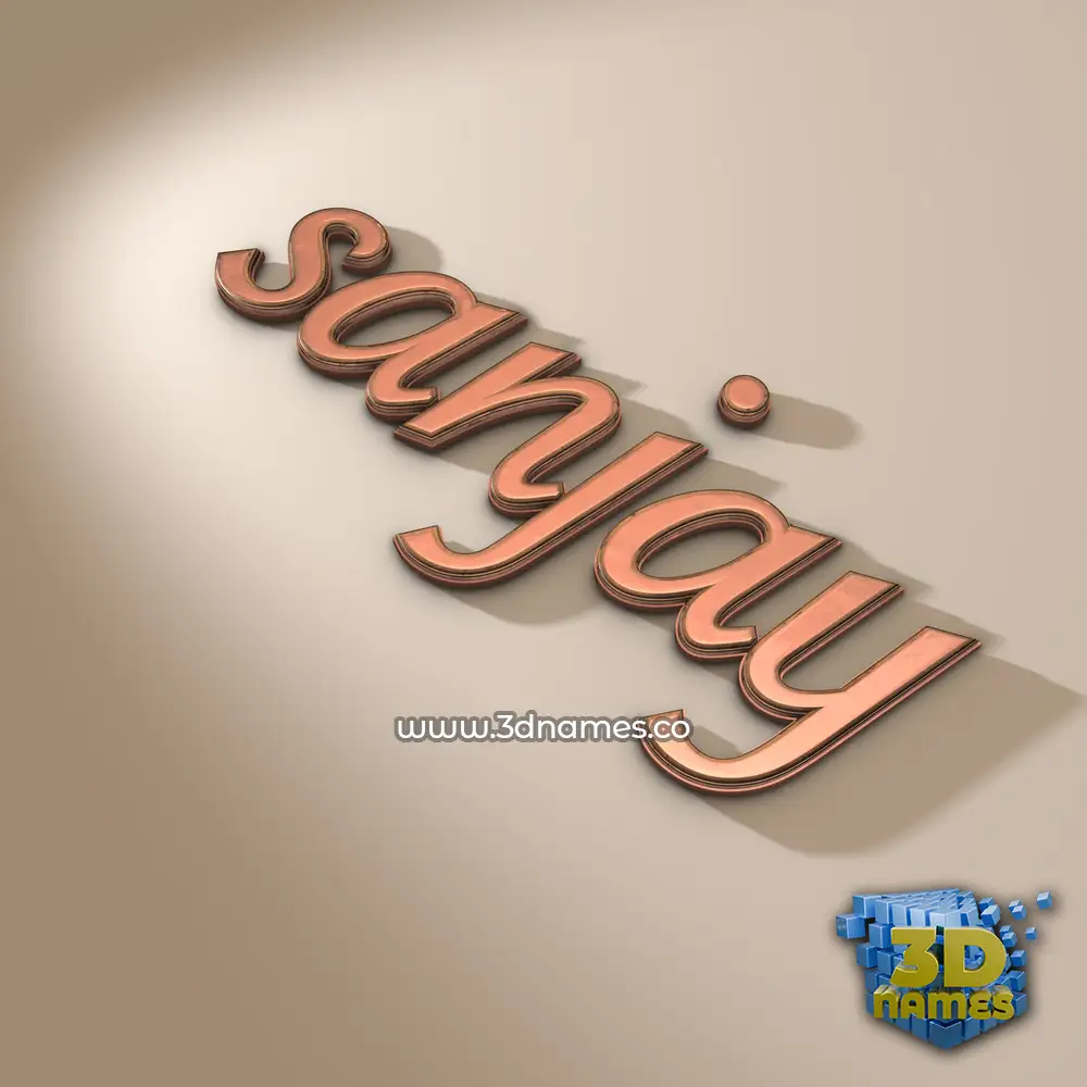 sanjay in Rose Gold style - 3D name wallpaper