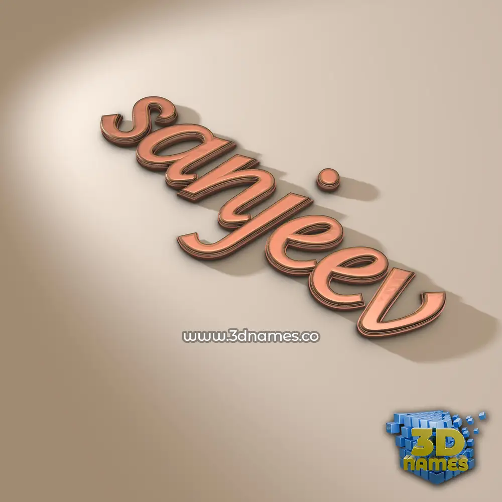 sanjeev in Rose Gold style - 3D name wallpaper