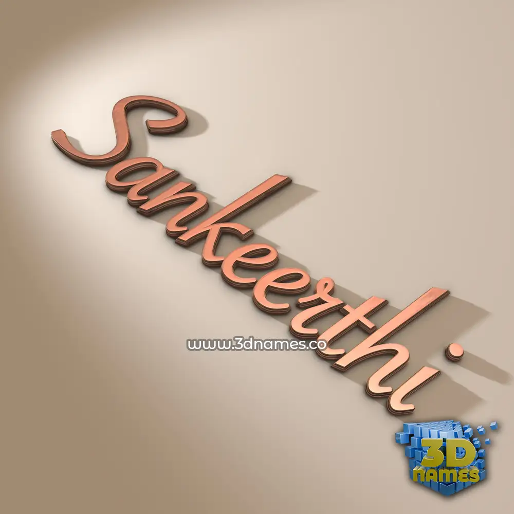 sankeerthi in Rose Gold style - 3D name wallpaper