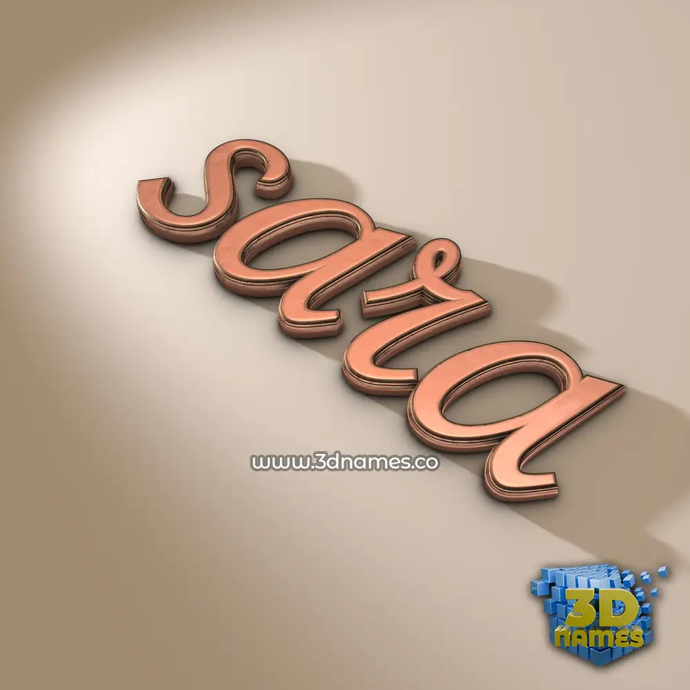 sara in Rose Gold style - 3D name wallpaper