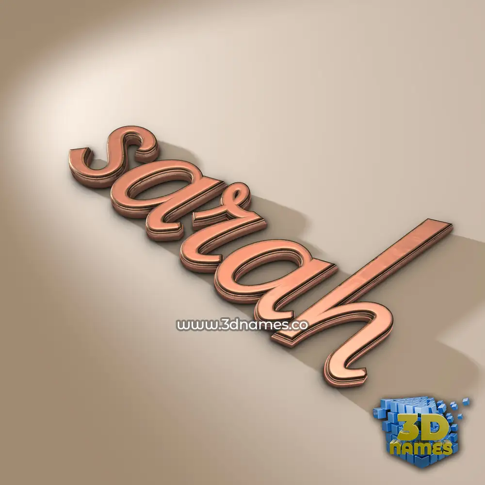 sarah in Rose Gold style - 3D name wallpaper
