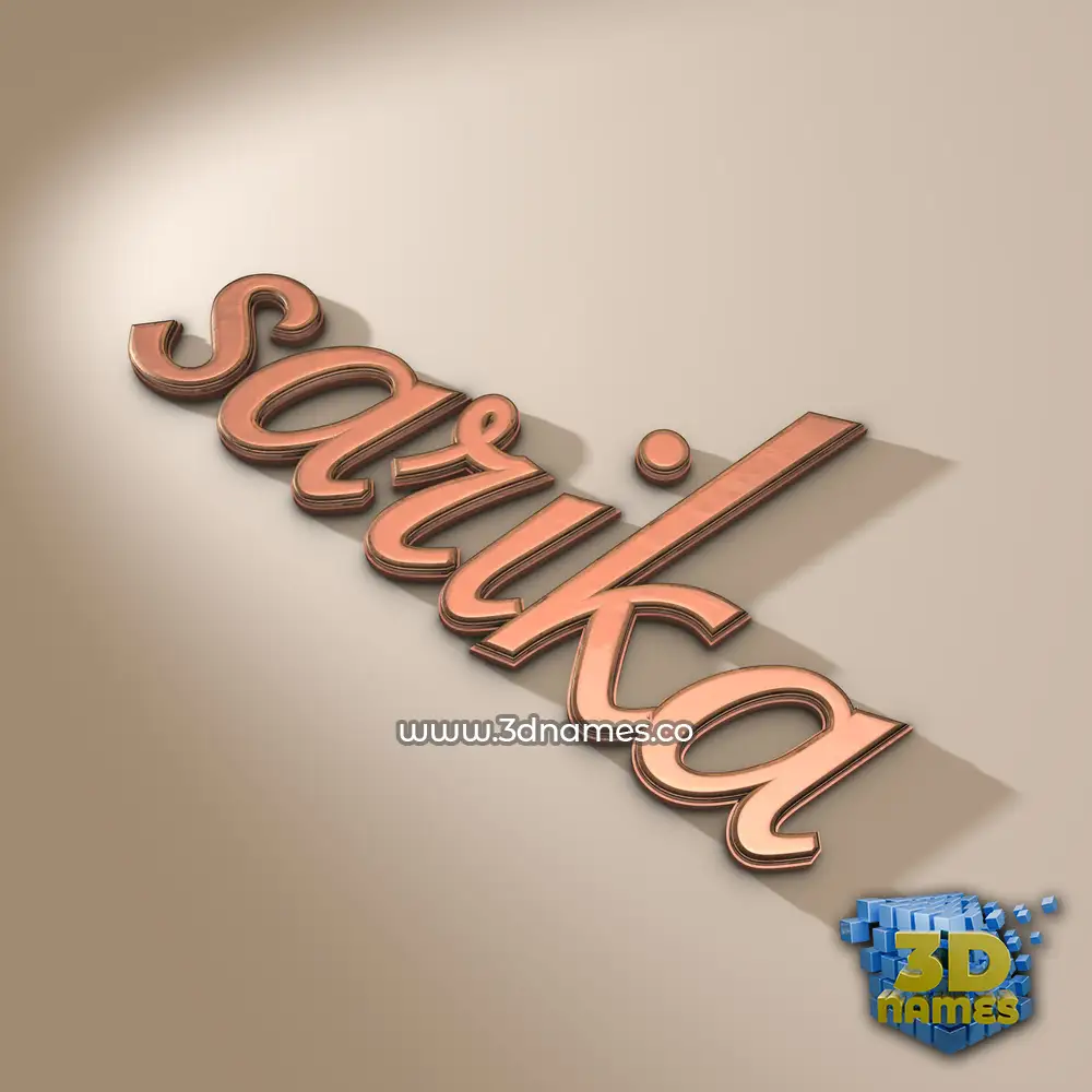 sarika in Rose Gold style - 3D name wallpaper
