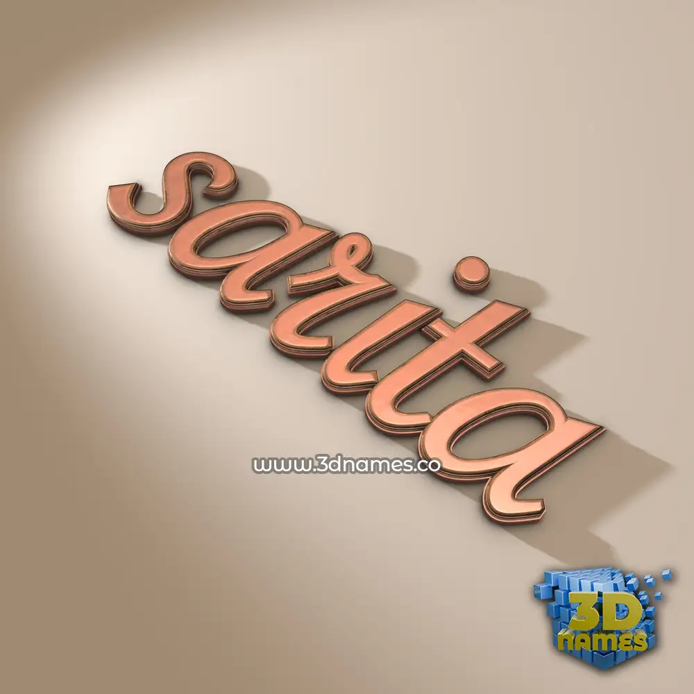 sarita in Rose Gold style - 3D name wallpaper