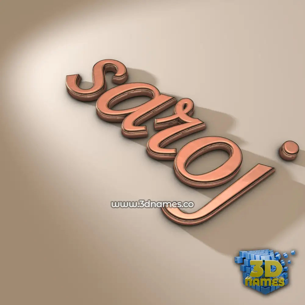 saroj in Rose Gold style - 3D name wallpaper