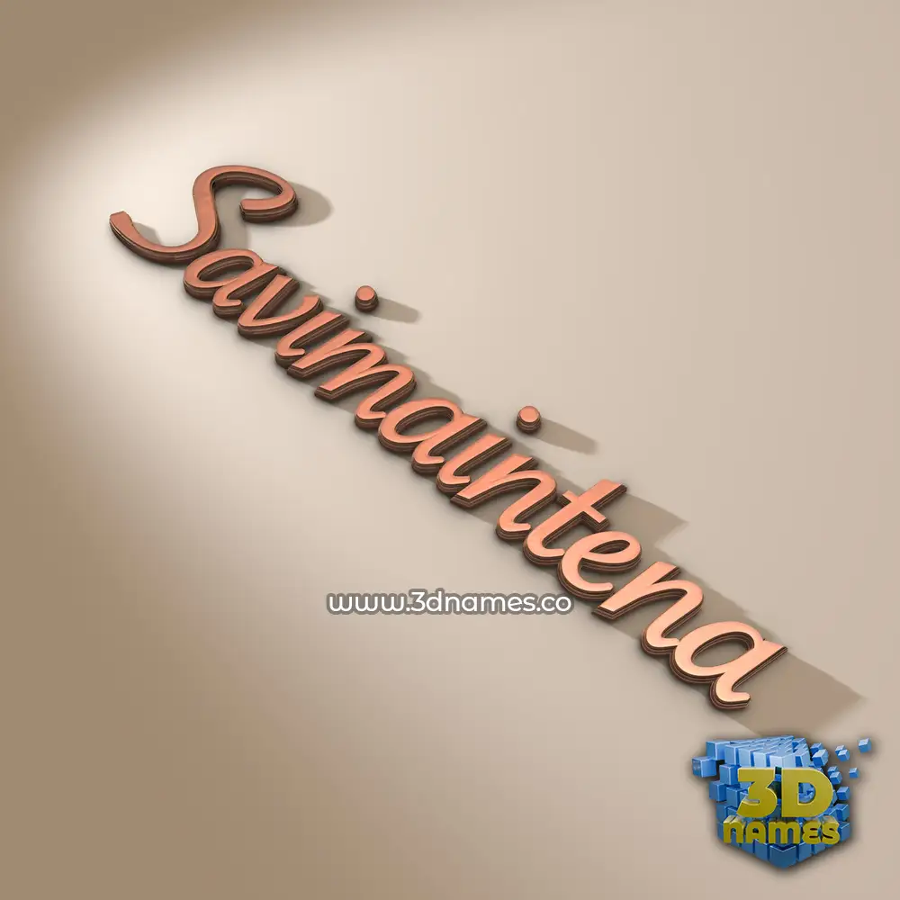 savimaintena in Rose Gold style - 3D name wallpaper