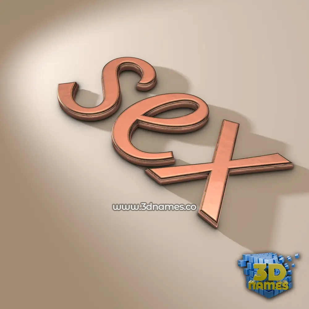 sex in Rose Gold style - 3D name wallpaper