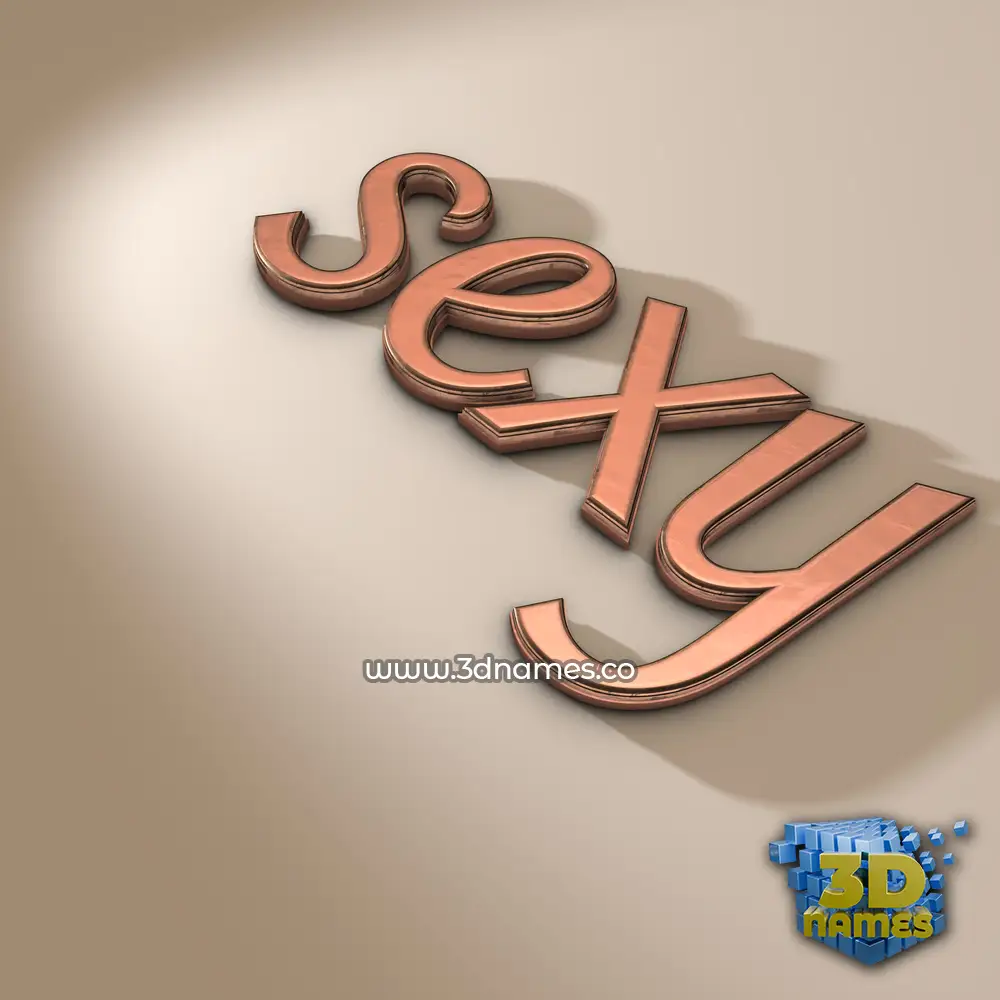 sexy in Rose Gold style - 3D name wallpaper