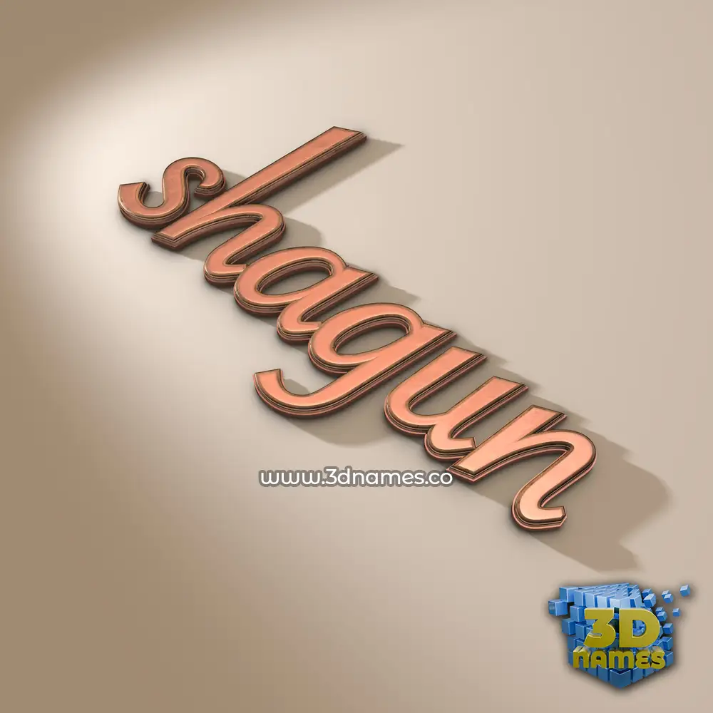 shagun in Rose Gold style - 3D name wallpaper