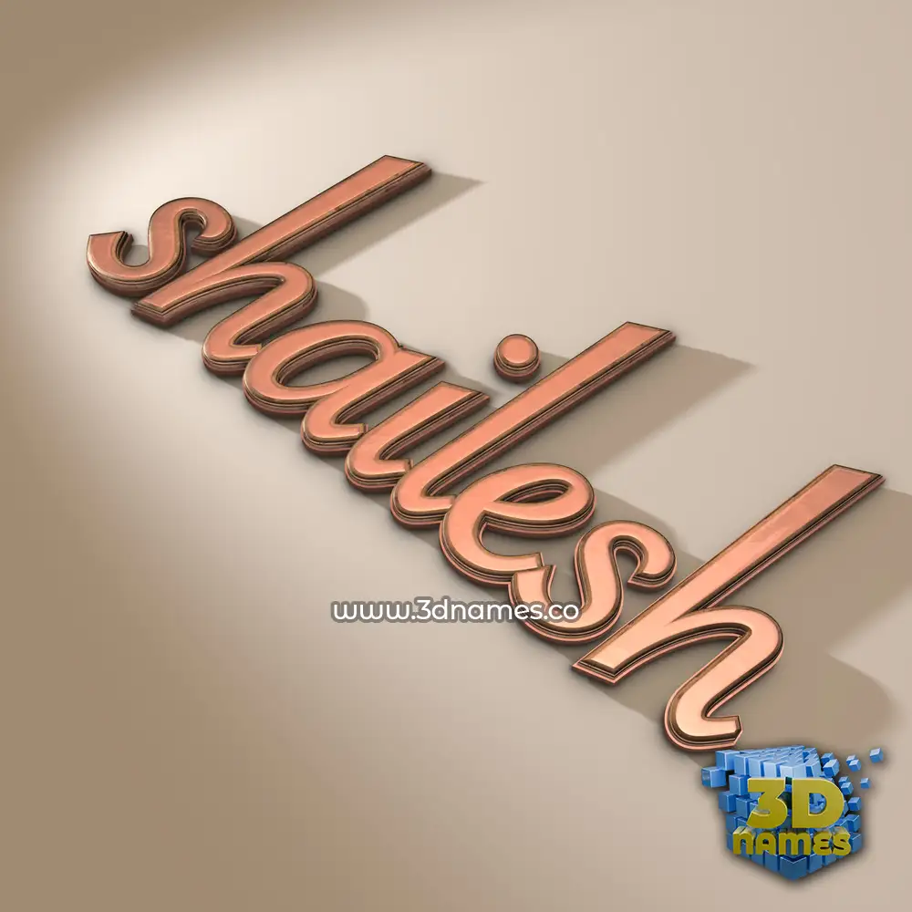 shailesh in Rose Gold style - 3D name wallpaper