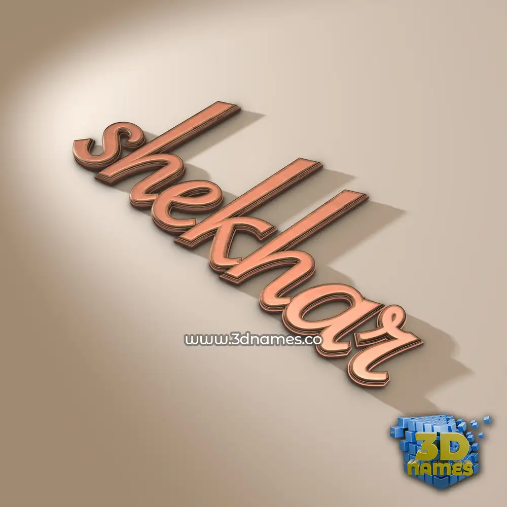 shekhar in Rose Gold style - 3D name wallpaper
