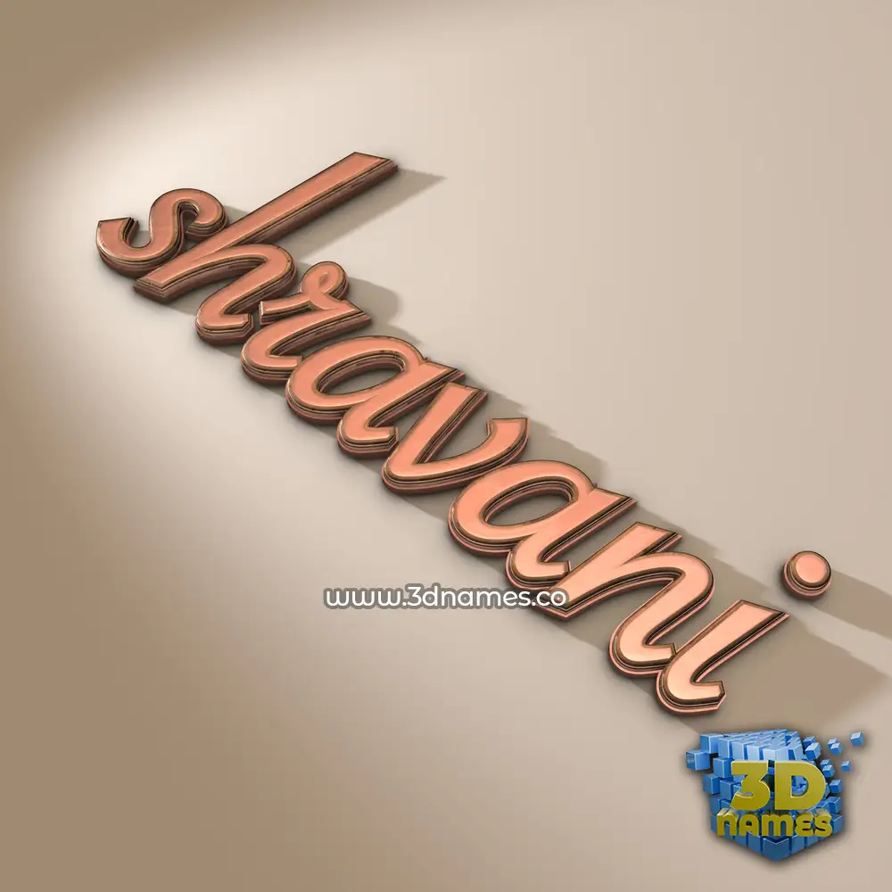 shravani in Rose Gold style - 3D name wallpaper