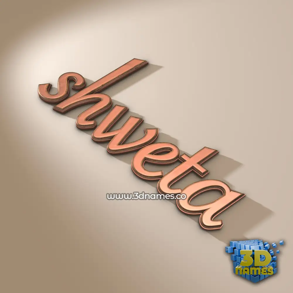 shweta in Rose Gold style - 3D name wallpaper