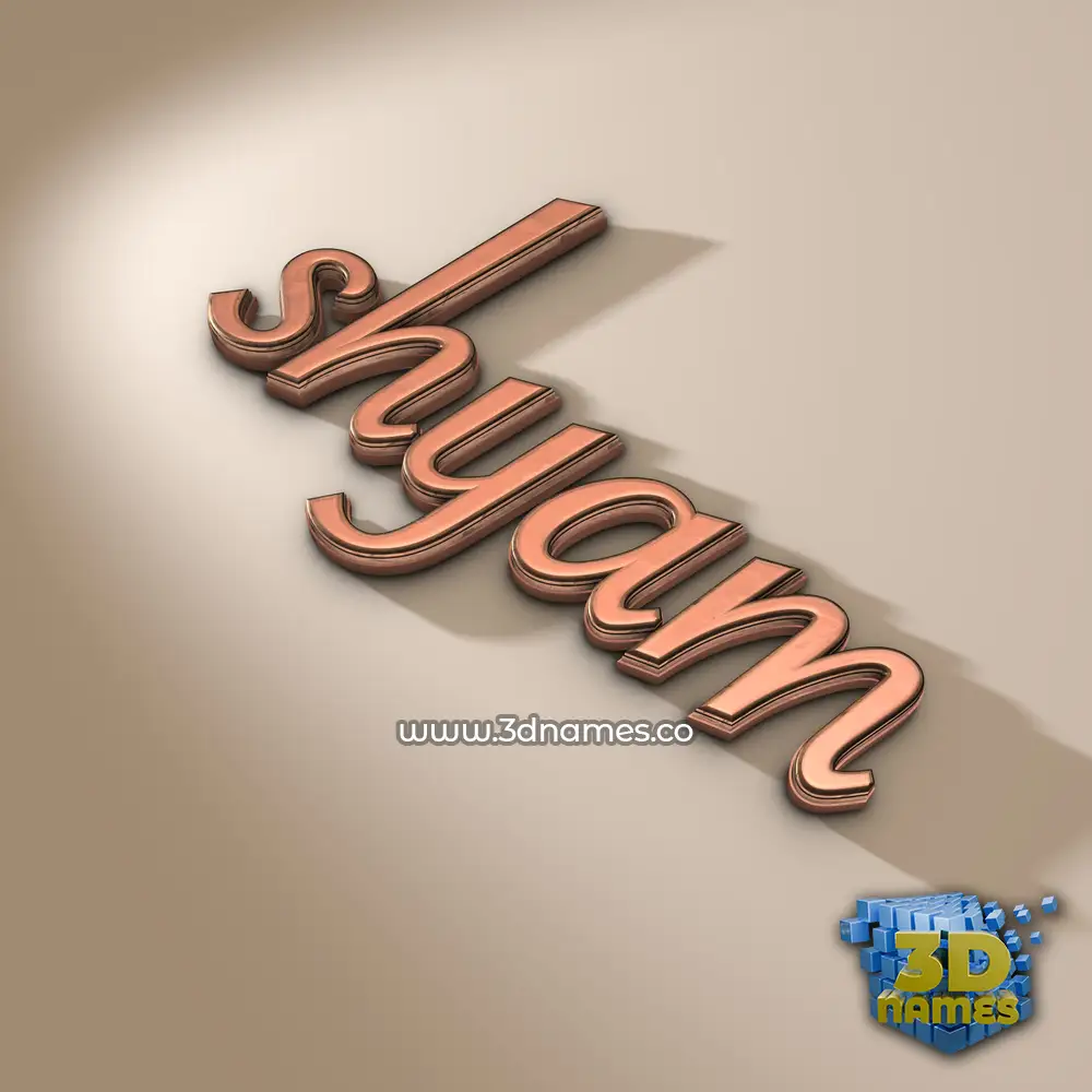 shyam in Rose Gold style - 3D name wallpaper