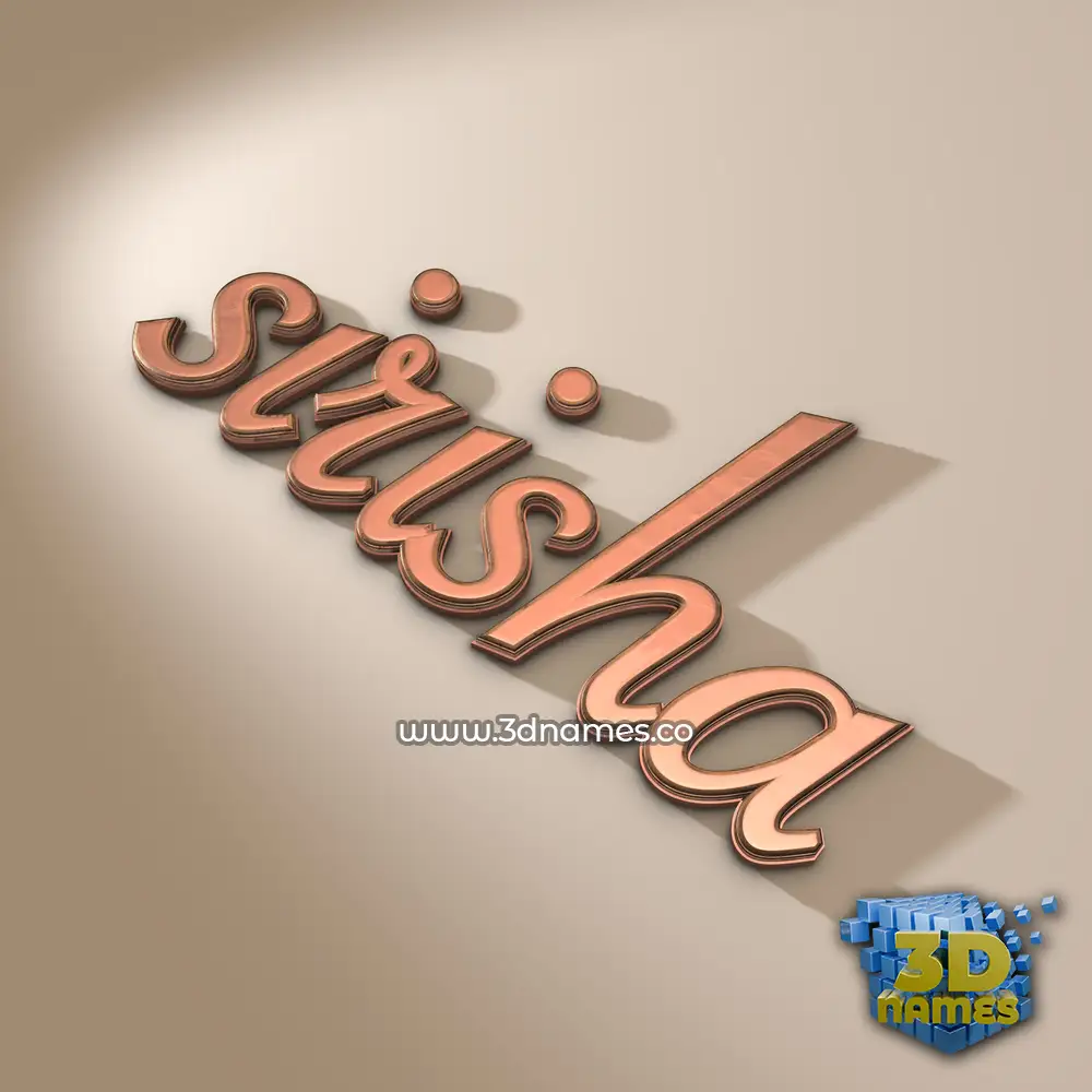 sirisha in Rose Gold style - 3D name wallpaper