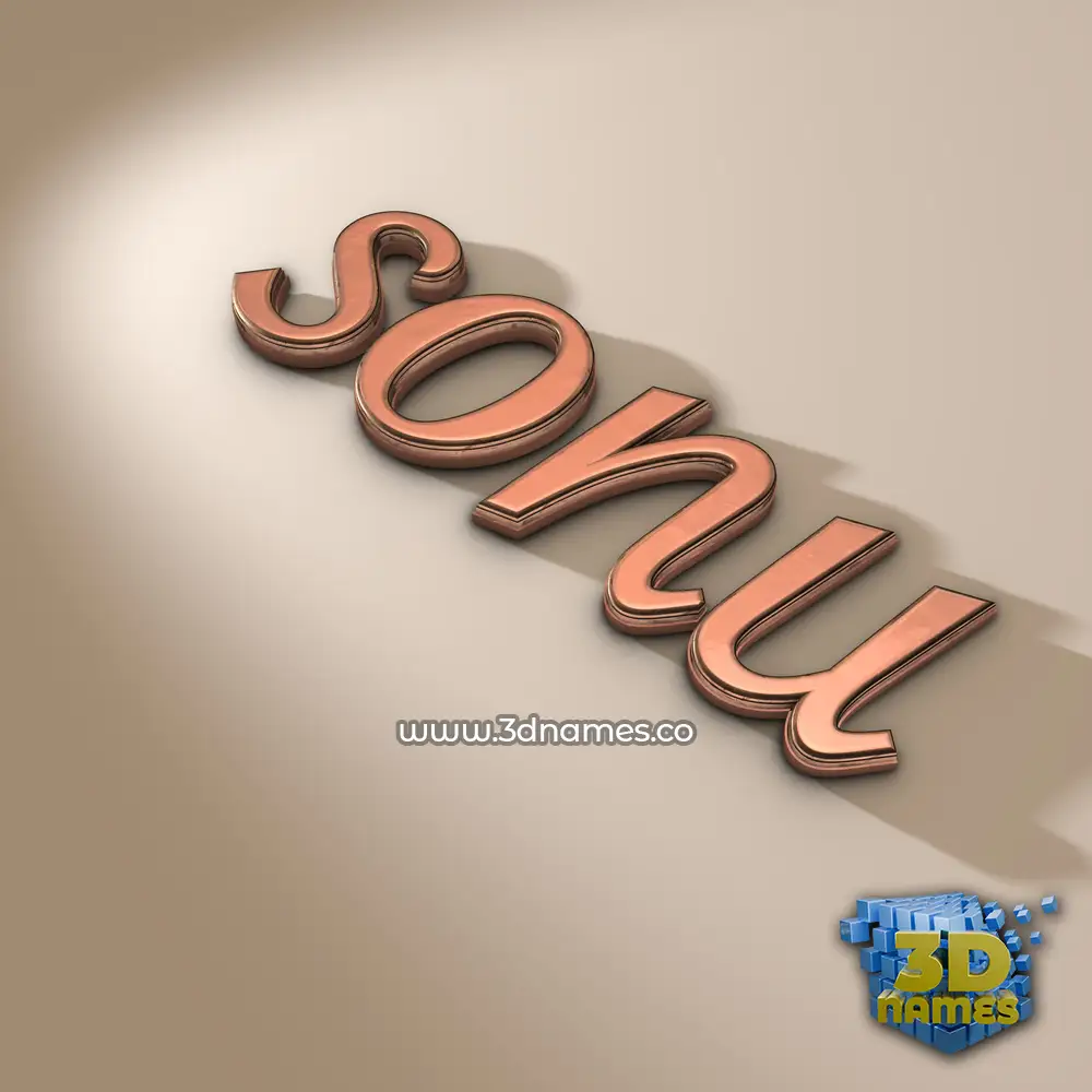 sonu in Rose Gold style - 3D name wallpaper
