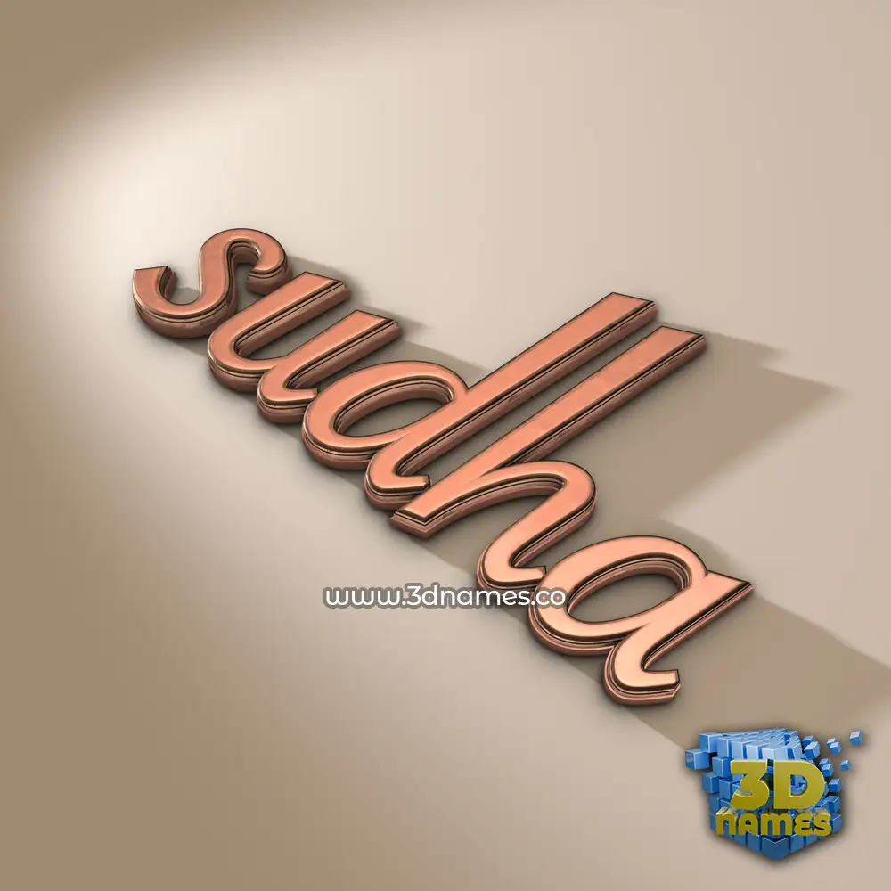 sudha in Rose Gold style - 3D name wallpaper