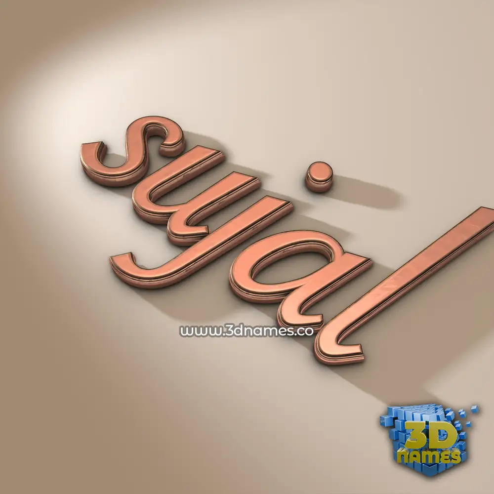 sujal in Rose Gold style - 3D name wallpaper