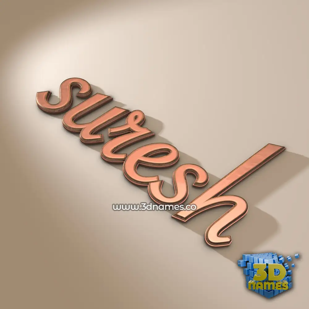 suresh in Rose Gold style - 3D name wallpaper