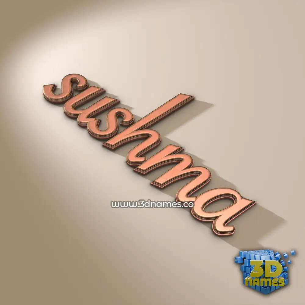 sushma in Rose Gold style - 3D name wallpaper