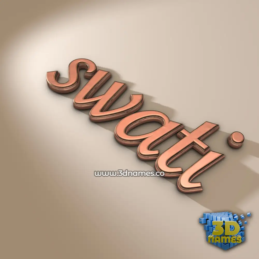 swati in Rose Gold style - 3D name wallpaper
