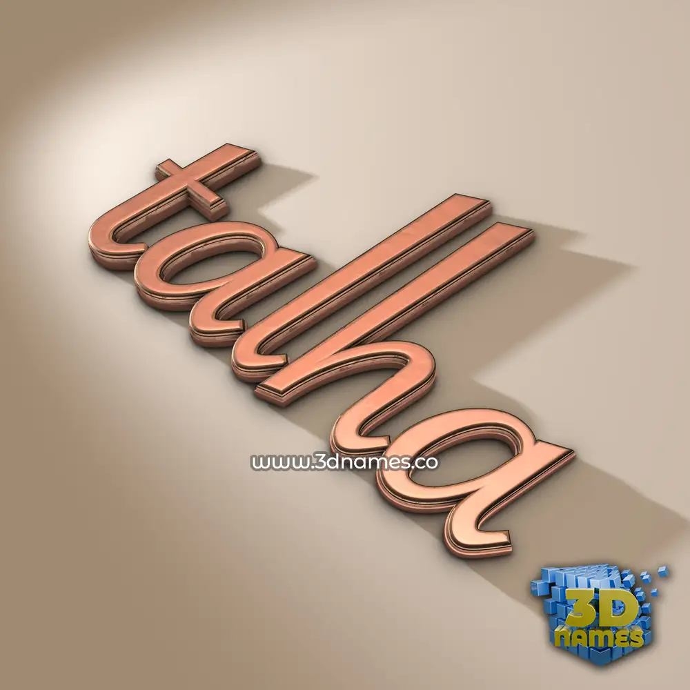 talha in Rose Gold style - 3D name wallpaper