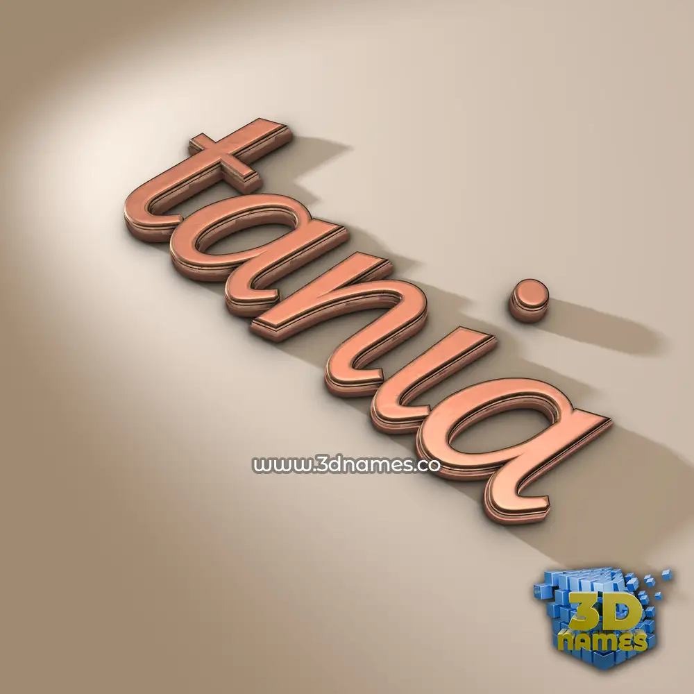tania in Rose Gold style - 3D name wallpaper