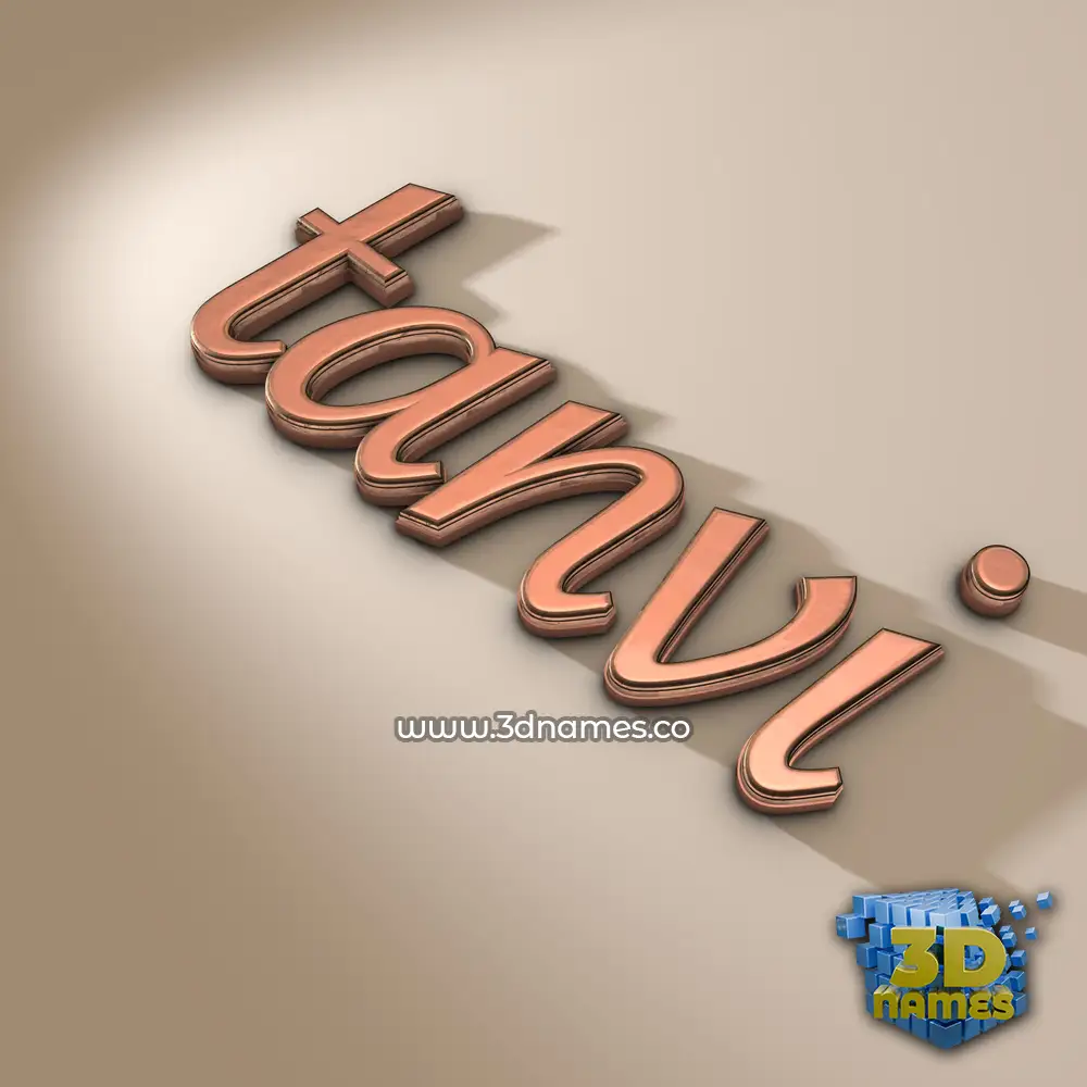tanvi in Rose Gold style - 3D name wallpaper