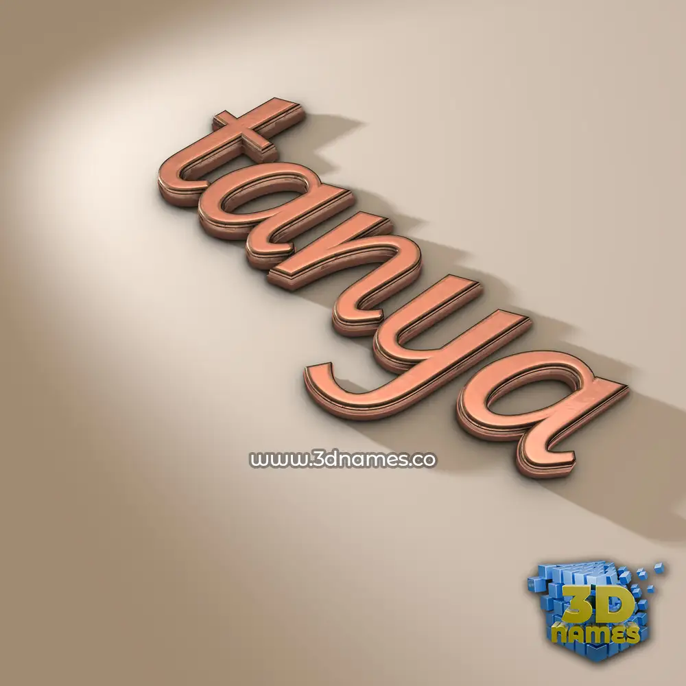 tanya in Rose Gold style - 3D name wallpaper