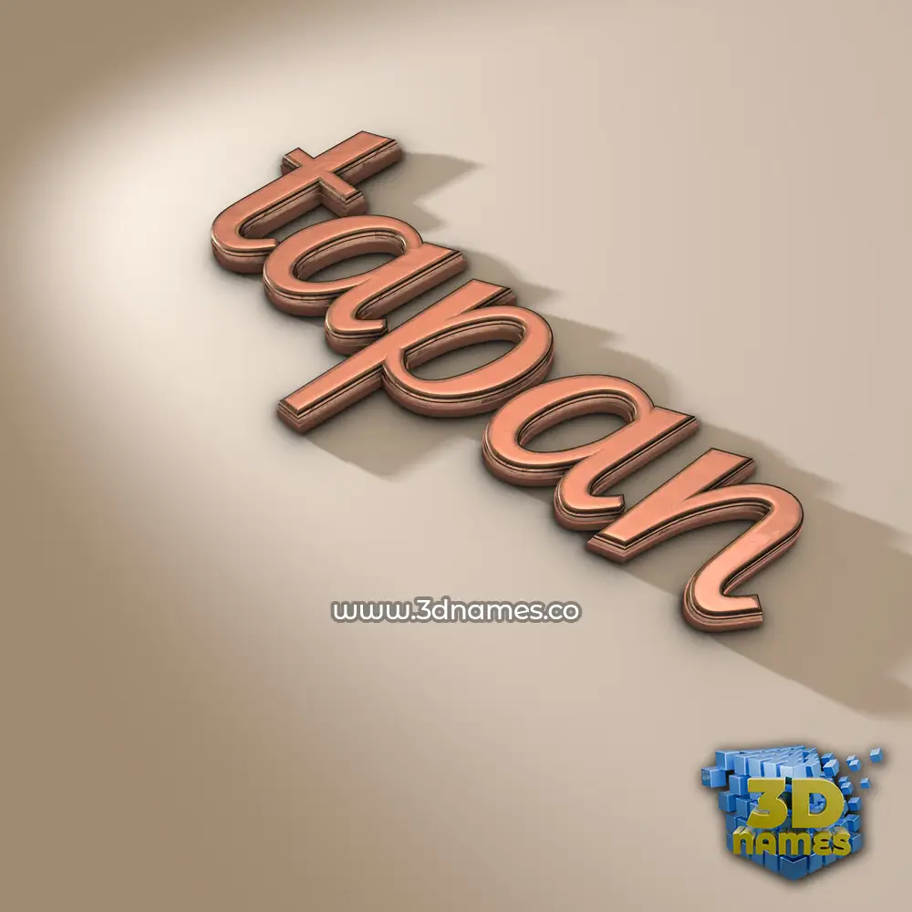 tapan in Rose Gold style - 3D name wallpaper