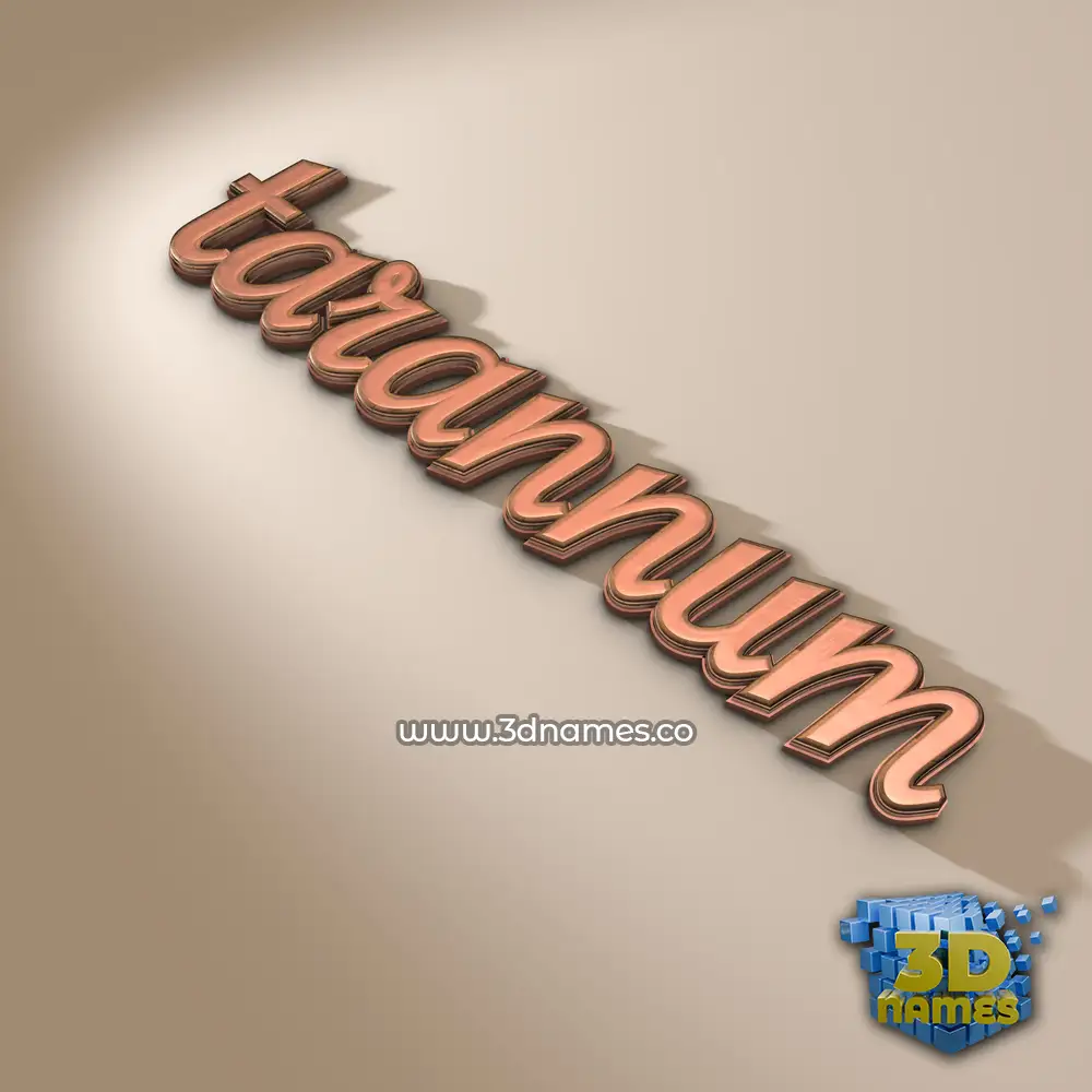 tarannum in Rose Gold style - 3D name wallpaper