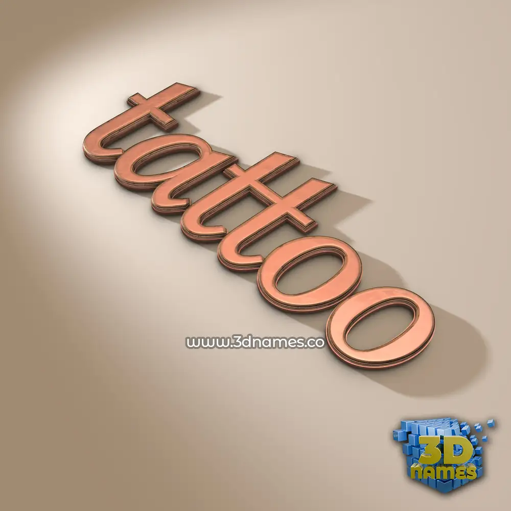 tattoo in Rose Gold style - 3D name wallpaper