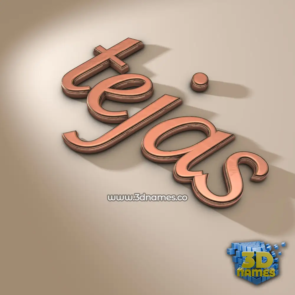 tejas in Rose Gold style - 3D name wallpaper