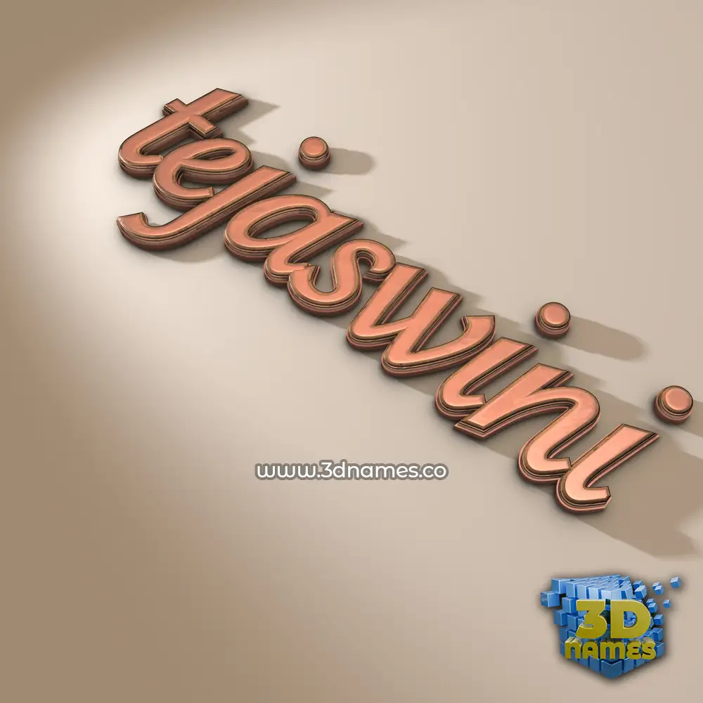 tejaswini in Rose Gold style - 3D name wallpaper