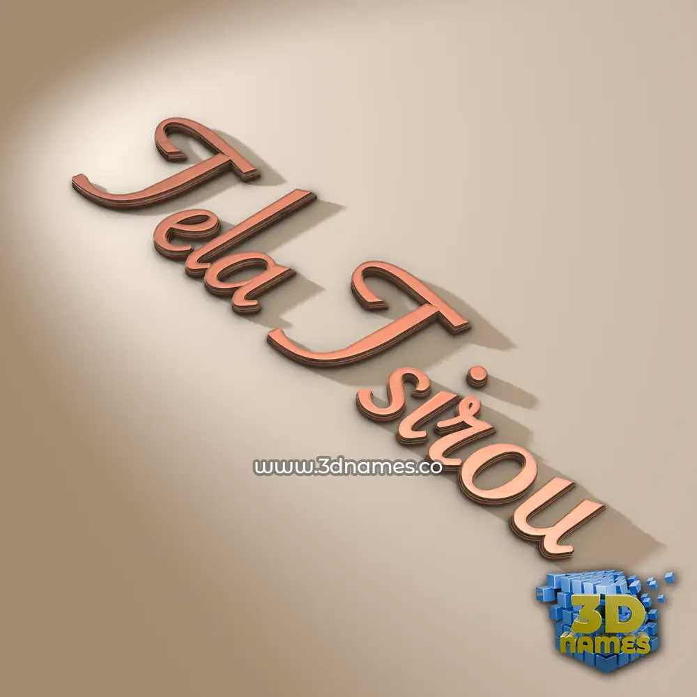 tela tsirou in Rose Gold style - 3D name wallpaper