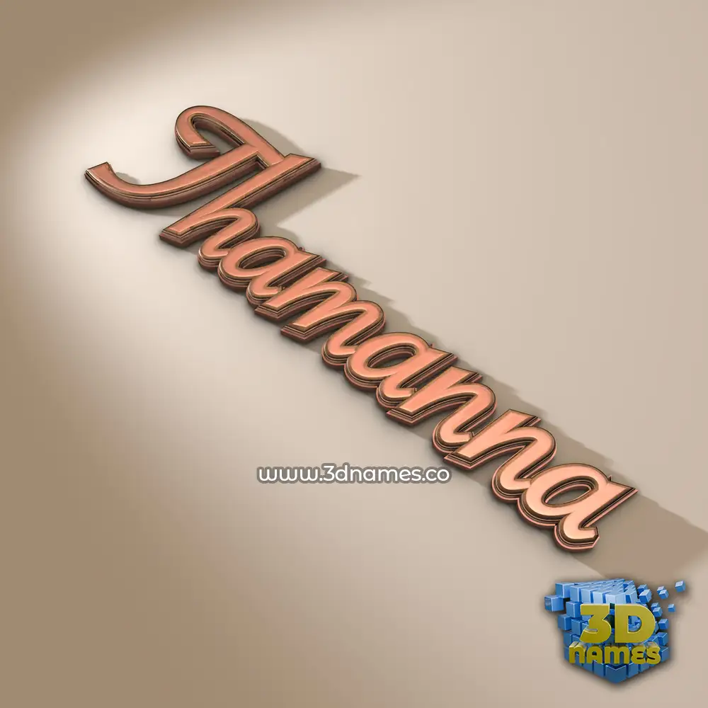 thamanna in Rose Gold style - 3D name wallpaper