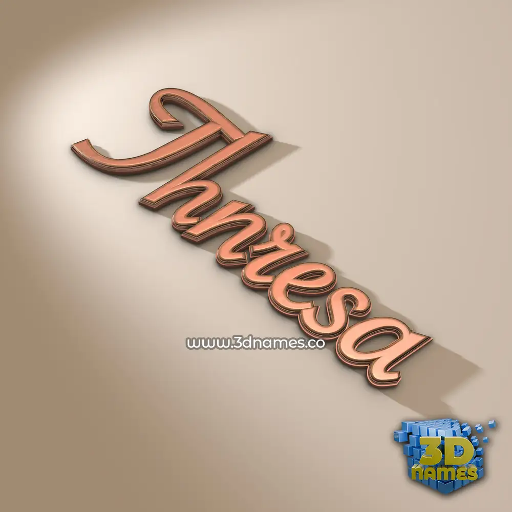 thnresa in Rose Gold style - 3D name wallpaper